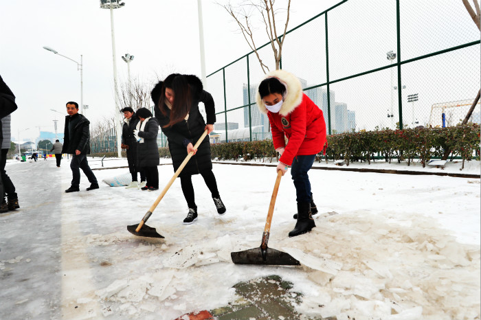 一場雪，體育中心美得不要不要的 但最美的風(fēng)景還是他們(圖9)